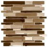 Gold Drop Brown 10.75 in. x 11.75 in. Interlocking Gloss Glass and Matte Metal Mosaic Tile (8.77 sq. ft./Case) by Jeffrey Court -Ivy Hill Tile Sales brown jeffrey court glass tile 99795 64 1000
