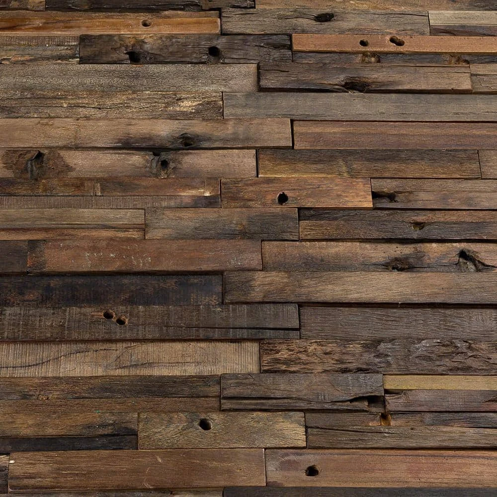 Timber Brownheart 11.81 in. x 23.62 in. Wood Mosaic Wall Tile (1.93 sq. ft.) by Ivy Hill Tile 5 Timber Brownheart 11.81 in. x 23.62 in. Wood Mosaic Wall Tile (1.93 sq. ft.) by Ivy Hill Tile - Image 3