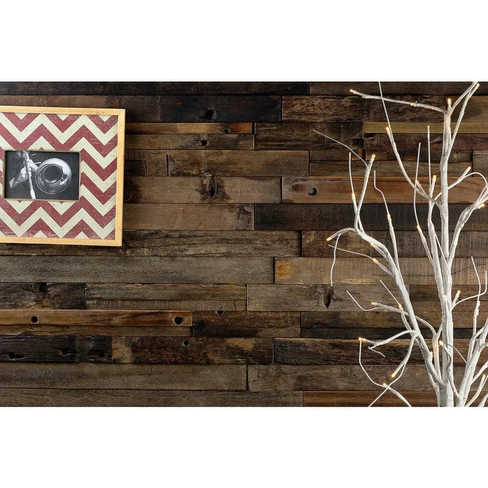 Timber Brownheart 11.81 in. x 23.62 in. Wood Mosaic Wall Tile (1.93 sq. ft.) by Ivy Hill Tile 6 Timber Brownheart 11.81 in. x 23.62 in. Wood Mosaic Wall Tile (1.93 sq. ft.) by Ivy Hill Tile - Image 4