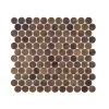 Copper Pennies Brown 11.875 in. x 11.625 in. Penny Round Brushed Metal Mosaic Tile (9.587 sq. ft./Case) by Jeffrey Court -Ivy Hill Tile Sales browns tan jeffrey court metal tile 99285 64 1000