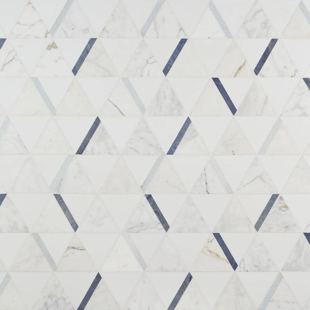Zandara Calacatta Azul 13.6 in. x 23.6 in. Polished Marble Floor and Wall Mosaic Tile (2.22 sq. ft./Each) by Ivy Hill Tile 3 Zandara Calacatta Azul 13.6 in. x 23.6 in. Polished Marble Floor and Wall Mosaic Tile (2.22 sq. ft./Each) by Ivy Hill Tile