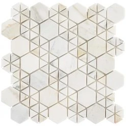 Koror Calacatta 11.73 in. x 12 in. Matte Marble Floor and Wall Mosaic Tile (0.97 sq. ft./Sheet) by Ivy Hill Tile -Ivy Hill Tile Sales calacatta ivy hill tile marble tile ext3rd106285 4f 1000