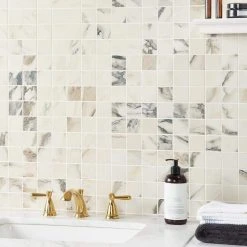 Saroshi Calacatta Rustico 11.81 in. x 11.81 in. Matte Porcelain Floor and Wall Mosaic Tile (0.96 sq. ft./Each) by Ivy Hill Tile 14 Saroshi Calacatta Rustico 11.81 in. x 11.81 in. Matte Porcelain Floor and Wall Mosaic Tile (0.96 sq. ft./Each) by Ivy Hill Tile -Ivy Hill Tile Sales calacatta rustico ivy hill tile mosaic tile ext3rd107373 1f 1000
