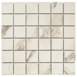 Saroshi Calacatta Rustico 11.81 in. x 11.81 in. Matte Porcelain Floor and Wall Mosaic Tile (0.96 sq. ft./Each) by Ivy Hill Tile 16 Saroshi Calacatta Rustico 11.81 in. x 11.81 in. Matte Porcelain Floor and Wall Mosaic Tile (0.96 sq. ft./Each) by Ivy Hill Tile -Ivy Hill Tile Sales calacatta rustico ivy hill tile mosaic tile ext3rd107373 fa 1000