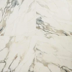 Saroshi Calacatta Rustico 23.62 in. x 23.62 in. Matte Marble Look Porcelain Floor and Wall Tile (15.5 sq. ft./Case) by Ivy Hill Tile