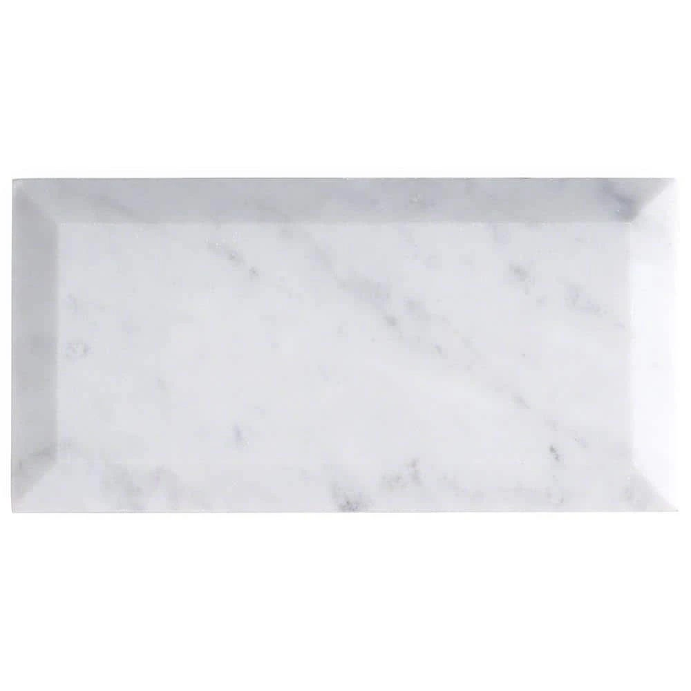 White Carrara Beveled 3 in. x 6 in. x 9mm Polished Marble Subway Tile (40 pieces / 5 sq. ft. / box) by Ivy Hill Tile 10 White Carrara Beveled 3 in. x 6 in. x 9mm Polished Marble Subway Tile (40 pieces / 5 sq. ft. / box) by Ivy Hill Tile - Image 8