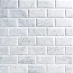 White Carrara Beveled 3 in. x 6 in. x 9mm Polished Marble Subway Tile (40 pieces / 5 sq. ft. / box) by Ivy Hill Tile 17 White Carrara Beveled 3 in. x 6 in. x 9mm Polished Marble Subway Tile (40 pieces / 5 sq. ft. / box) by Ivy Hill Tile -Ivy Hill Tile Sales carrara ivy hill tile marble tile ext3rd100389 4f 1000