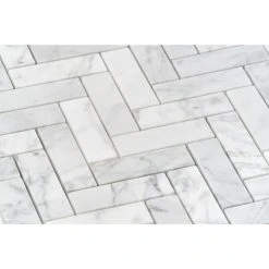 White Carrara Herringbone 12 in. x 12 in. 10mm Polished Marble Stone Mosaic Wall Tile (1 sq. ft.) by Ivy Hill Tile 13 White Carrara Herringbone 12 in. x 12 in. 10mm Polished Marble Stone Mosaic Wall Tile (1 sq. ft.) by Ivy Hill Tile -Ivy Hill Tile Sales carrara ivy hill tile marble tile ext3rd104818 1d 1000