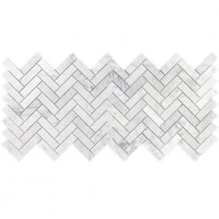 White Carrara Herringbone 12 in. x 12 in. 10mm Polished Marble Stone Mosaic Wall Tile (1 sq. ft.) by Ivy Hill Tile 11 White Carrara Herringbone 12 in. x 12 in. 10mm Polished Marble Stone Mosaic Wall Tile (1 sq. ft.) by Ivy Hill Tile -Ivy Hill Tile Sales carrara ivy hill tile marble tile ext3rd104818 40 1000