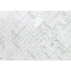 White Carrara Herringbone 12 in. x 12 in. 10mm Polished Marble Stone Mosaic Wall Tile (1 sq. ft.) by Ivy Hill Tile 12 White Carrara Herringbone 12 in. x 12 in. 10mm Polished Marble Stone Mosaic Wall Tile (1 sq. ft.) by Ivy Hill Tile -Ivy Hill Tile Sales carrara ivy hill tile marble tile ext3rd104818 a0 1000