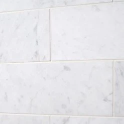 White Carrara 4 in. x 12 in. x 9mm Polished Marble Subway Tile (30 pieces / 10 sq. ft. / box) by Ivy Hill Tile -Ivy Hill Tile Sales carrara ivy hill tile marble tile ext3rd104820 66 1000