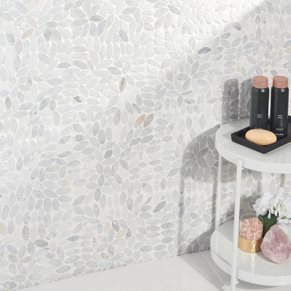 Countryside Flower Carrara 11.81 in. x 11.81 in. Natural Marble Floor and Wall Mosaic Tile (0.96 sq. ft./Each) by Ivy Hill Tile 4 Countryside Flower Carrara 11.81 in. x 11.81 in. Natural Marble Floor and Wall Mosaic Tile (0.96 sq. ft./Each) by Ivy Hill Tile - Image 2