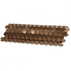 Copper Penny Round 12 in. x 12 in. x 8 mm Stainless Steel Metal Mosaic Wall Tile by Ivy Hill Tile -Ivy Hill Tile Sales copper ivy hill tile metal tile ext3rd101739 44 1000