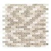 Afternoon Tea Cream 11.5 in. x 11.625 in. Interlocking Mixed Glass and Stone Mosaic Wall Tile (14.83 sq. ft./Case) by Jeffrey Court -Ivy Hill Tile Sales cream jeffrey court glass tile 99621 64 1000