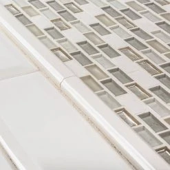 Afternoon Tea Cream 11.5 in. x 11.625 in. Interlocking Mixed Glass and Stone Mosaic Wall Tile (14.83 sq. ft./Case) by Jeffrey Court -Ivy Hill Tile Sales cream jeffrey court glass tile 99621 a0 1000