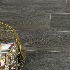 Helena Dark Gray 8 in. x 45 in. 10mm Natural Wood Look Porcelain Floor and Wall Tile (5 pieces / 12.26 sq. ft. / box) by Ivy Hill Tile -Ivy Hill Tile Sales dark gray ivy hill tile porcelain tile ext3rd101051 40 1000