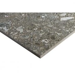 Rizzo Dark Gray 24 in. x 24 in. x 9mm Semi Polished Porcelain Floor and Wall Tile (3 pieces / 11.62 sq. ft. / box) by Ivy Hill Tile -Ivy Hill Tile Sales dark gray ivy hill tile porcelain tile ext3rd101250 66 1000