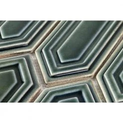 Delphi Hexagon Deep Emerald 9.5 in. x 15.5 in. Glazed Ceramic Mosaic Tile (1.02 sq. ft./Sheet) by Ivy Hill Tile -Ivy Hill Tile Sales deep emerald ivy hill tile ceramic tile ext3rd105787 a0 1000