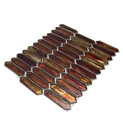 Fargin Sunset Elongated Hexagon 12 in. x 10 in. x 7mm Polished Glass Mosaic Tile (0.82 sq. ft.) by Ivy Hill Tile 10 Fargin Sunset Elongated Hexagon 12 in. x 10 in. x 7mm Polished Glass Mosaic Tile (0.82 sq. ft.) by Ivy Hill Tile -Ivy Hill Tile Sales fiery red orange ivy hill tile glass tile ext3rd100218 1d 1000