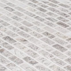 Stormy Knight Grey 12 in. x 12 in. Interlocking Polished Marble Stone Mosaic Tile (10 sq. ft./Case) by Jeffrey Court -Ivy Hill Tile Sales gray grey jeffrey court marble tile 99381 1d 1000