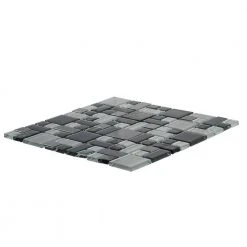 Satin Sapphire Gray 11.875 in. x 11.875 in. Square Mixed Glass and Metal Mosaic Tile (9.79 sq. ft./Case) by Jeffrey Court -Ivy Hill Tile Sales gray grey jeffrey court marble tile 99568 40 1000