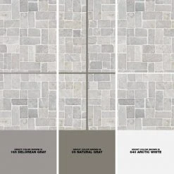 Countryside Interlocking 11.81 in. x 11.81 in. Gray Floor and Wall Mosaic (0.97 sq. ft. / sheet) by Ivy Hill Tile -Ivy Hill Tile Sales gray ivy hill tile mosaic tile ext3rd105046 1d 1000