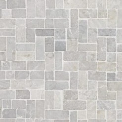 Countryside Interlocking 11.81 in. x 11.81 in. Gray Floor and Wall Mosaic (0.97 sq. ft. / sheet) by Ivy Hill Tile -Ivy Hill Tile Sales gray ivy hill tile mosaic tile ext3rd105046 1f 1000