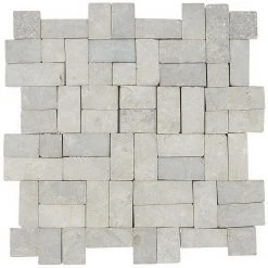 Countryside Interlocking 11.81 in. x 11.81 in. Gray Floor and Wall Mosaic (0.97 sq. ft. / sheet) by Ivy Hill Tile -Ivy Hill Tile Sales gray ivy hill tile mosaic tile ext3rd105046 44 1000