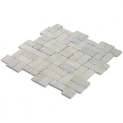 Countryside Interlocking 11.81 in. x 11.81 in. Gray Floor and Wall Mosaic (0.97 sq. ft. / sheet) by Ivy Hill Tile -Ivy Hill Tile Sales gray ivy hill tile mosaic tile ext3rd105046 fa 1000