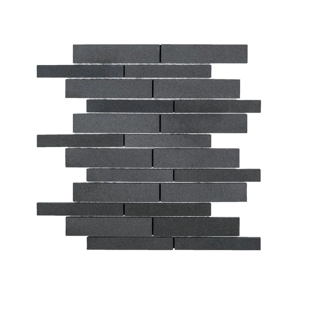 Tarmac Gray 10 in. x 12.in. Interlocking Honed Basalt Mosaic Tile (0.833 sq. ft./Each) by Jeffrey Court 3 Tarmac Gray 10 in. x 12.in. Interlocking Honed Basalt Mosaic Tile (0.833 sq. ft./Each) by Jeffrey Court