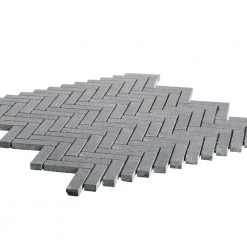 Basalt Herringbone Gray 10 in. x 10.75 in Honed Basalt Wall and Floor Mosaic Tile (0.765 sq. ft./Each) by Jeffrey Court -Ivy Hill Tile Sales gray jeffrey court basalt tile 97935 40 1000