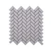 Wolfe Grey Herringbone 10.25 in. x 11 in. Glossy Ceramic Mosaic Tile (7.83 sq. ft./Case) by Jeffrey Court