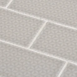 Weathered Waltz Gray 3 in. x 6 in. Glossy Textured Ceramic Wall Tile (12.43 sq. ft. / Case) by Jeffrey Court -Ivy Hill Tile Sales gray jeffrey court ceramic tile 96652 1d 1000