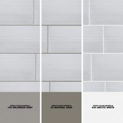 Morning Tide Gray 10 in. x 20 in. Glossy Textured Ceramic Wall Tile (10.76 sq. ft./Case) by Jeffrey Court -Ivy Hill Tile Sales gray jeffrey court ceramic tile 97826 1d 1000