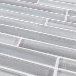 Illusion Haze Gray 11.625 in. x 11.625 in. Interlocking Gloss Glass Mosaic Tile (14.07 sq. ft./Case) by Jeffrey Court -Ivy Hill Tile Sales gray jeffrey court glass tile 95691 1d 1000