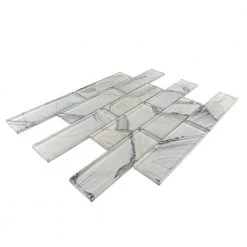 Geode Brick Gray 11.625 in. x 11.25 in. Interlocking Glossy Glass Mosaic Tile (0.908 sq. ft./Each) by Jeffrey Court 8 Geode Brick Gray 11.625 in. x 11.25 in. Interlocking Glossy Glass Mosaic Tile (0.908 sq. ft./Each) by Jeffrey Court -Ivy Hill Tile Sales gray jeffrey court glass tile 95738 40 1000