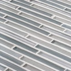 Mirage Gray 11 in. x 11.75 in. Interlocking Glass Mosaic Wall Tile (13.46 sq. ft./Case) by Jeffrey Court -Ivy Hill Tile Sales gray jeffrey court glass tile 96038 1d 1000