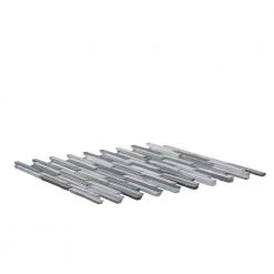 Mirage Gray 11 in. x 11.75 in. Interlocking Glass Mosaic Wall Tile (13.46 sq. ft./Case) by Jeffrey Court -Ivy Hill Tile Sales gray jeffrey court glass tile 96038 40 1000