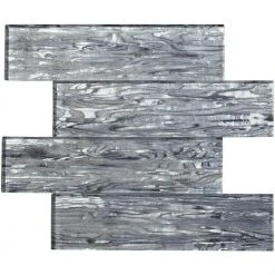 Abalone Gray 3 in. x 12 in. Glossy Glass Wall Tile (1 sq. ft./Pack) by Jeffrey Court 16 Abalone Gray 3 in. x 12 in. Glossy Glass Wall Tile (1 sq. ft./Pack) by Jeffrey Court -Ivy Hill Tile Sales gray jeffrey court glass tile 97930 77 1000