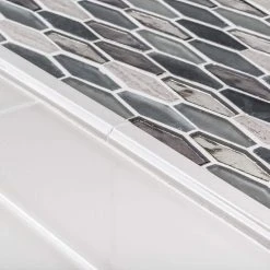 Jasper Gray 11.625 in. x 11.625 in. Hexagon Mixed Glass Mosaic Tile (14.07 sq. ft./Case) by Jeffrey Court -Ivy Hill Tile Sales gray jeffrey court glass tile 99395 a0 1000