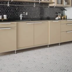 Jetwing White/Grey 10.75 in. x 11.875 in. Chevron Polished White/Grey Marble Wall/Floor Mosaic Tile (8.86 sq. ft./Case) by Jeffrey Court -Ivy Hill Tile Sales gray jeffrey court marble tile 13071 4f 1000