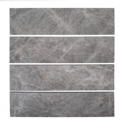 Tundra Grey 3 in. x 12 in. Polished Marble Floor and Wall Tile (5 sq. ft. /Case) by Jeffrey Court -Ivy Hill Tile Sales gray jeffrey court marble tile 96006 c3 1000