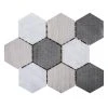 Tread Gray 12 in. x 10.5 in. Hexagon Textured Marble Wall and Floor Mosaic Tile (8.75 sq. ft./Case) by Jeffrey Court 1 Tread Gray 12 in. x 10.5 in. Hexagon Textured Marble Wall and Floor Mosaic Tile (8.75 sq. ft./Case) by Jeffrey Court -Ivy Hill Tile Sales gray jeffrey court marble tile 99284 64 1000