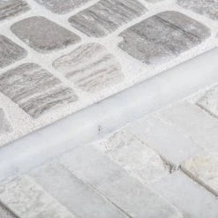 Bailey Grey Pebble 12 in. x 12 in. Honed Grey Limestone Wall and Floor Mosaic Tile (1 sq. ft./Each) by Jeffrey Court -Ivy Hill Tile Sales gray jeffrey court mosaic tile 98995 66 1000