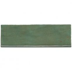 Kingston Green 3 in. x 8 in. Glazed Ceramic Bullnose Tile by Ivy Hill Tile