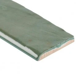Kingston Green 3 in. x 8 in. Glazed Ceramic Bullnose Tile by Ivy Hill Tile -Ivy Hill Tile Sales green ivy hill tile tile trim ext3rd105465 c3 1000