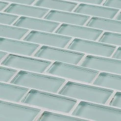 Glacier Ice Green 11.625 in. x 11.75 in. Interlocking Gloss Glass Mosaic Tile (9.48 sq. ft./Case) by Jeffrey Court 11 Glacier Ice Green 11.625 in. x 11.75 in. Interlocking Gloss Glass Mosaic Tile (9.48 sq. ft./Case) by Jeffrey Court -Ivy Hill Tile Sales green jeffrey court glass tile 99185 1d 1000
