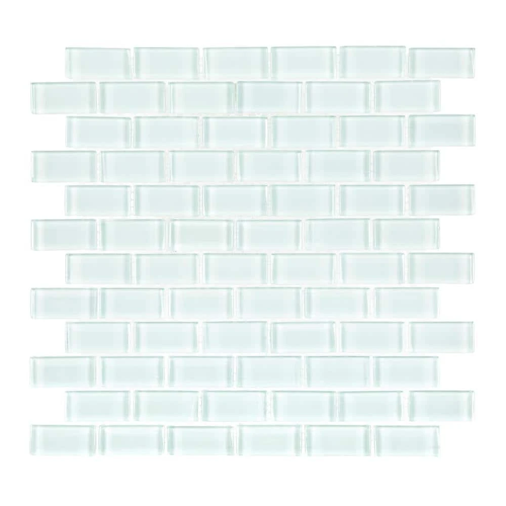 Glacier Ice Green 11.625 in. x 11.75 in. Interlocking Gloss Glass Mosaic Tile (9.48 sq. ft./Case) by Jeffrey Court 3 Glacier Ice Green 11.625 in. x 11.75 in. Interlocking Gloss Glass Mosaic Tile (9.48 sq. ft./Case) by Jeffrey Court