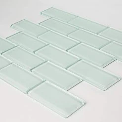 Siberian Gloss Green 11.625 in. x 11.625 in. Interlocking Gloss Glass Mosaic Tile (9.38 sq. ft./Case) by Jeffrey Court 9 Siberian Gloss Green 11.625 in. x 11.625 in. Interlocking Gloss Glass Mosaic Tile (9.38 sq. ft./Case) by Jeffrey Court -Ivy Hill Tile Sales green jeffrey court glass tile 99520 40 1000