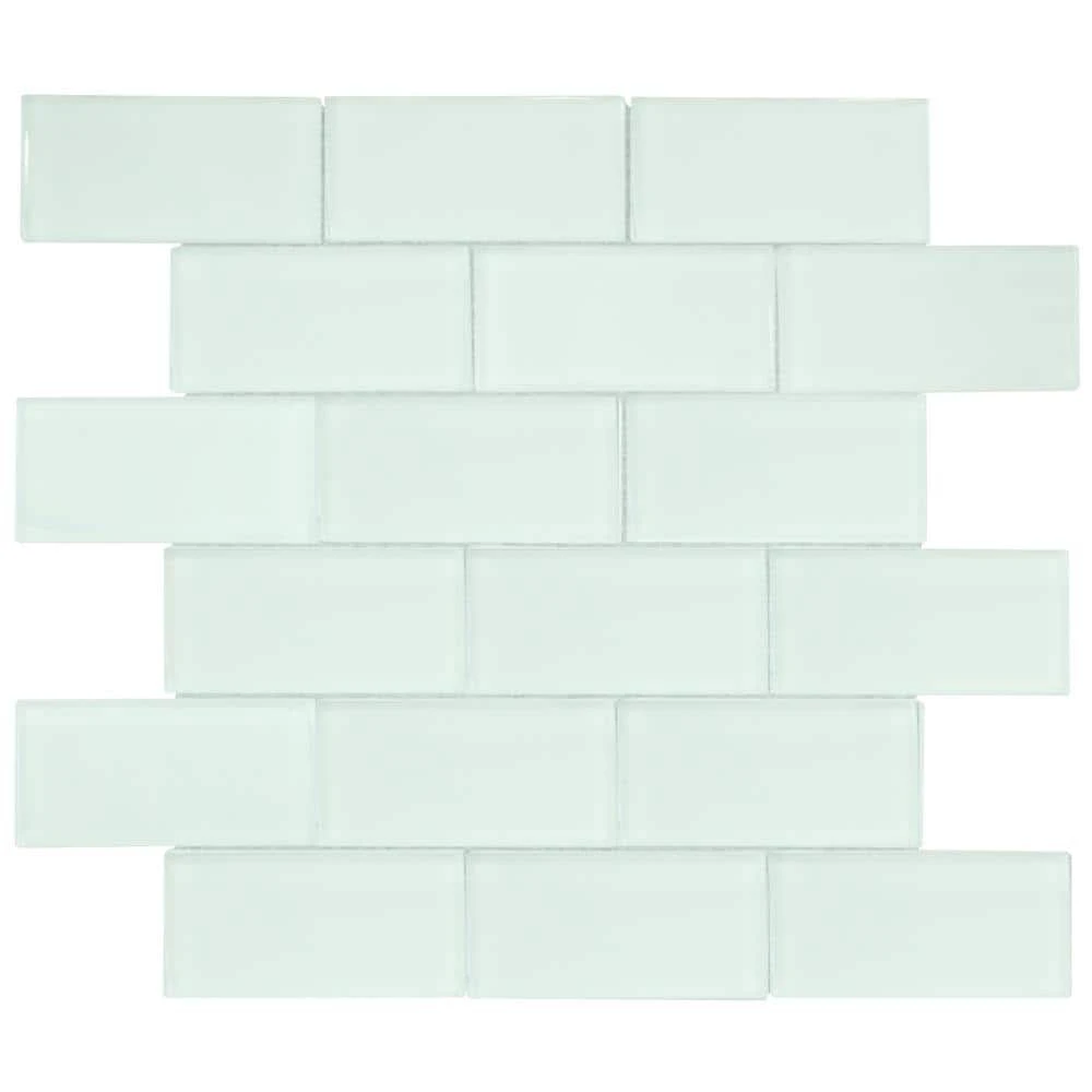 Siberian Gloss Green 11.625 in. x 11.625 in. Interlocking Gloss Glass Mosaic Tile (9.38 sq. ft./Case) by Jeffrey Court 3 Siberian Gloss Green 11.625 in. x 11.625 in. Interlocking Gloss Glass Mosaic Tile (9.38 sq. ft./Case) by Jeffrey Court